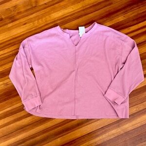 NWT 🌹 Oversized Waffle Knit Top Size L